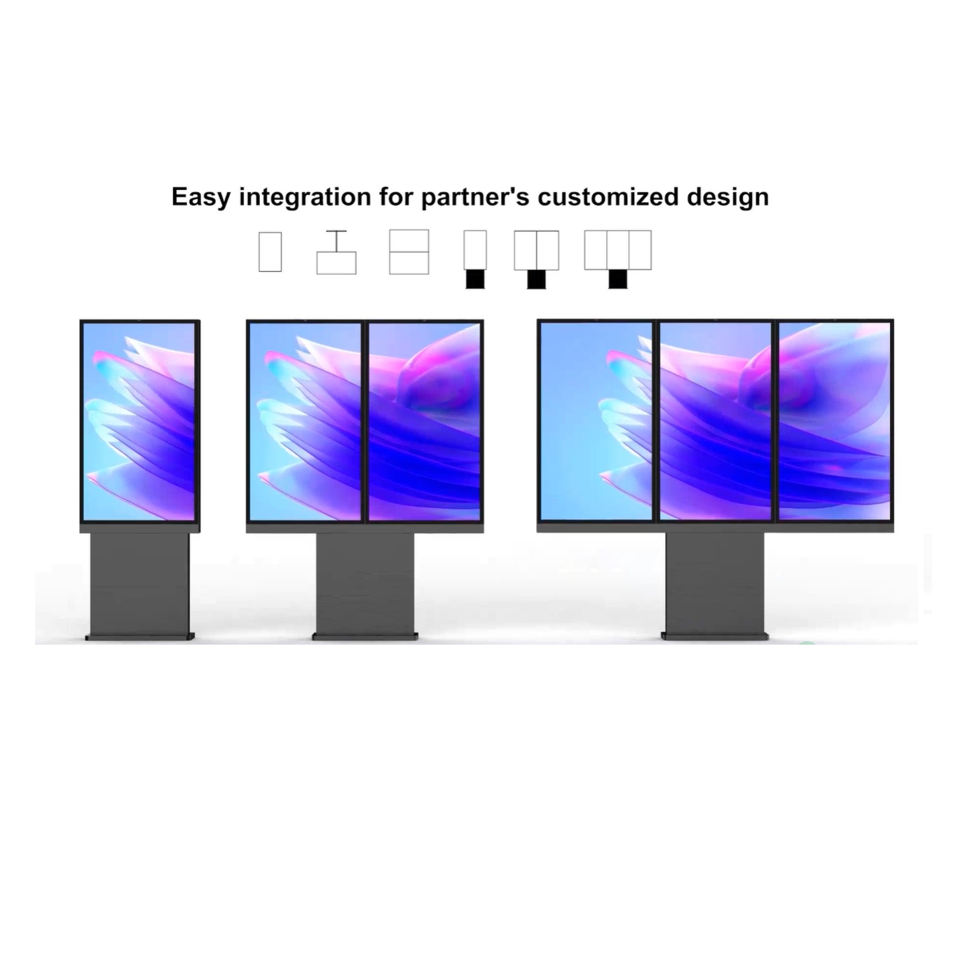 43 inches Ultra-bright IP66 outdoor 2 screens