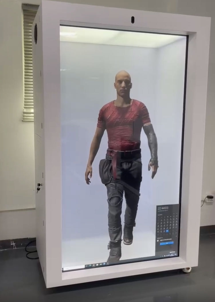 86 inches 4K transparent holo box with camera and IR multi touch