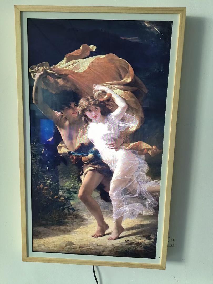 55 inch 4K wooden frame digital signage