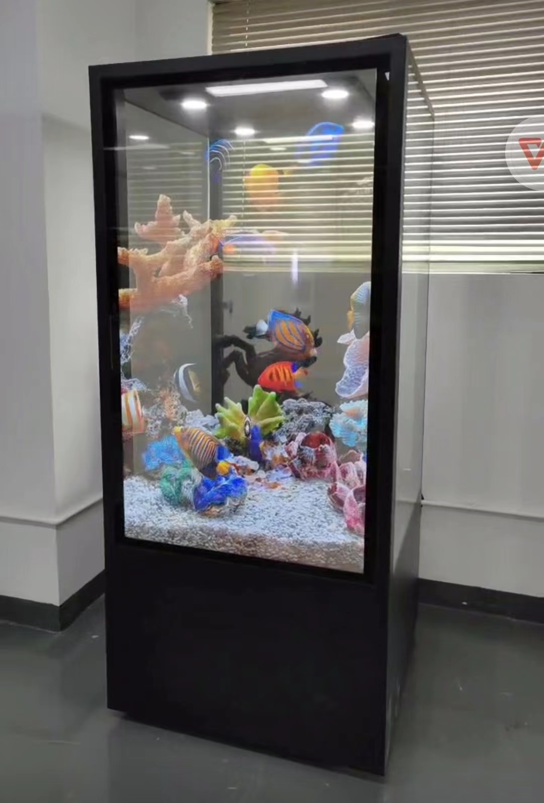 55 inches FHD transparent OLED interactive presentation cabinet