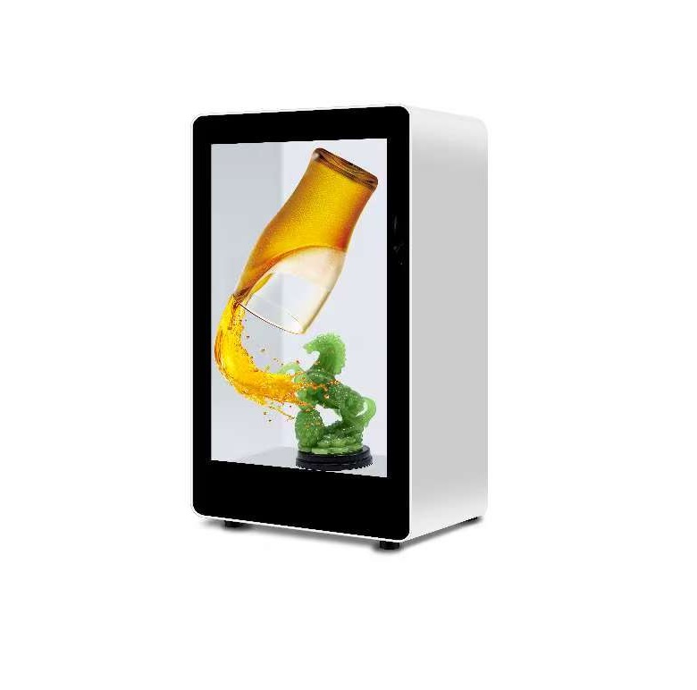 10.1 inches portrait transparent holo box with pcap touch